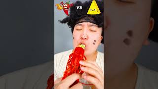 Spicy Sauce vs Cheese sauce Emoji food Challenge  Seafood lobster Mukbang Funny Video🦞 shorts [upl. by Matty]