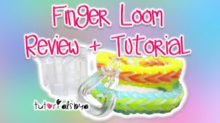 NEW Finger Loom Review  Tutorial  Fishtail amp Single Border  Rainbow Loom [upl. by Gonnella]