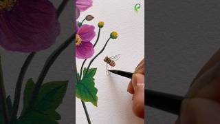 Easiest Flower Painting Tutorial 😱 shorts [upl. by Merrily]