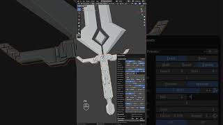 Stylised Sword b3d blender3d shorts [upl. by Nosyd]