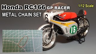 Honda RC166 Metal Chain Set 조립 Tamiya 112 scale Motorcycle  451 [upl. by Almire]