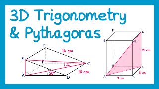 3D Trigonometry and Pythagoras  GCSE Higher Maths [upl. by Moll]