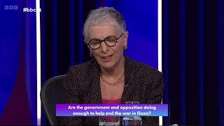 Zionist Liar Melanie Phillips Condones Destruction of Gaza on BBC Question Time bbcqt [upl. by Shulman]