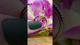 Stunning rose gold eastwest ring with pink emerald morganite amp diamond accents morganite [upl. by Hippel]