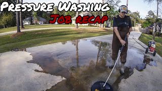 600 PRESSURE WASHING JOB RECAP TIME LAPSED Ep 5 SATISFYING Home amp Driveway Pressure Wash [upl. by Assina]