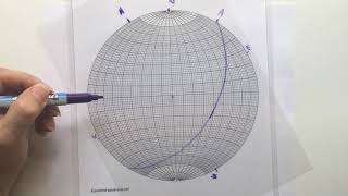 Fold Geometry  P29  Stereonet [upl. by Wendye]