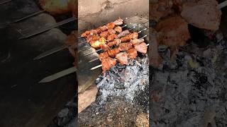 Ateşte ızgara tavuk 🍗 Kebab chicken in fire shorts hot asmr new [upl. by Rudwik]