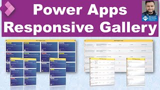 Power Apps Responsive Gallery Card and Table layout [upl. by Nipsirc]