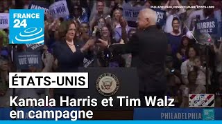 Présidentielle américaine  Kamala Harris et Tim Walz en campagne • FRANCE 24 [upl. by Bridie]