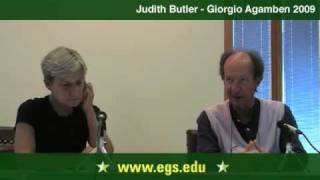 Judith Butler and Giorgio Agamben Eichmann Law and Justice 2009 27 [upl. by Wilkison]