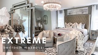 EXTREME Bedroom Makeover  DIY Wall Decor on a Budget  aesthetic bedroom transformation [upl. by Leticia]