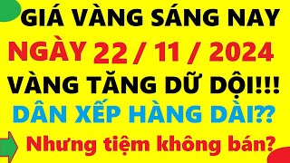 Giá vàng hôm nay 22112024 Vàng sjc vàng 9999 vàng thế giới [upl. by Olaznog896]