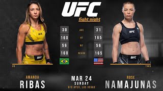 Amanda RIBAS vs Rose NAMAJUNAS Full FIGHT [upl. by Ram]