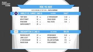 Roehampton CC 2nd XI v Horley CC Surrey 2nd XI [upl. by At]