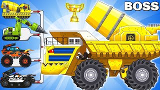 MEGA BOSS BelAZ 75710 vs MEGA TANK  Cartoons about tankNina tank cartoon [upl. by Ragucci]