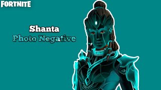 NEW SHANTA PHOTO NEGATIVE STYLE SKIN GAMEPLAY  FORTNITE BATTLE PASS  THE LOTUS WALKER SET [upl. by Manuela]