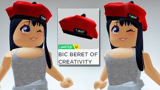 EASY GET THIS FREE RED BERET HAT ITEM NOW 😍 ROBLOX [upl. by Airtap]