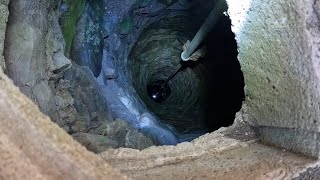 GoPro Dropped In Stone Lined Water Well  Poor Hideous Creatures Appear [upl. by Dianemarie]