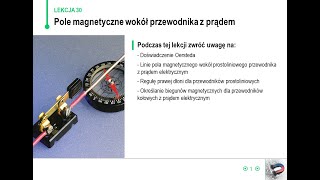 Fizyka  klasa 8  Pole magnetyczne wokół przewodnika z prądem [upl. by Bogoch]