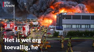 Weer brand in De Meern ondernemers vermoeden opzet  RTV Utrecht [upl. by Norina]