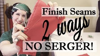 How to finish seams without an overlocker  zigzag stitch tutorial and pinking shears  Evelyn Wood [upl. by Enelrak85]