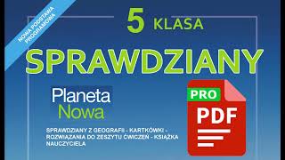 Sprawdzian z geografii klasa 5 dział 1 PDF TEST [upl. by Anirahtak]