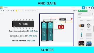 UNDERSTANDING AND GATE IN TINKERCAD  IC 74HC08 [upl. by Jacki]