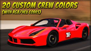 20 Amazing Custom Crew Colors in GTA Online With RGBHex Codes [upl. by Brunelle]