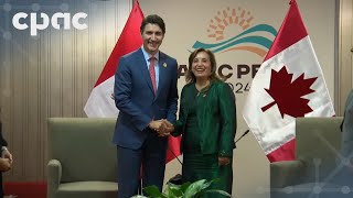 APEC PM Trudeau Meets with Peruvian President – November 16 2024 [upl. by Euqirne]