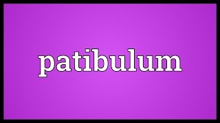 Patibulum Meaning [upl. by Gitt]