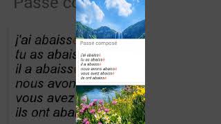 Conjugaison de verbe abaisser apprendrelefrancais english apprendrefrancais [upl. by Auoz]