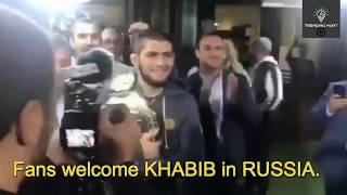 Russian fans reacts to Khabib Nurmagomedov victory in UFC Ft PUTIN [upl. by Linn]