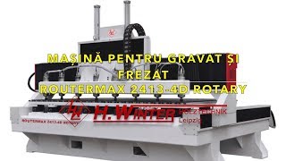 Router CNC pentru gravat si frezat WINTER ROUTERMAX 2413 4D ROTARY [upl. by Irwin]