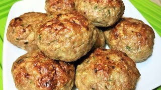 КУРИНЫЕ КОТЛЕТЫ ДИЕТИЧЕСКИЕ в духовке без яиц хлеба и картофеля Dietary Chicken Meat Balls [upl. by Erroll]