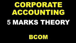 CORPORATE ACCOUNTING  5 MARKS THEORY  SLR SECURITIES  SLIP SYSTEM  NPA  IMPORTANT TOPICS  BCOM [upl. by Cacie420]