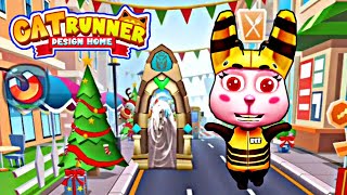 Cat Runner game Run  jump and collect gold couns 💰 racing game 🎖 [upl. by Konrad]