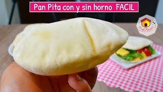 Pan pita SIN HORNO pan árabe fácil y rápido [upl. by Flori]