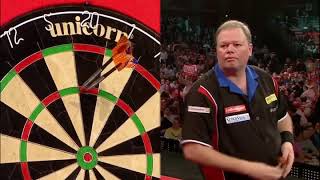 Raymond van Barneveld hitting the first ever 9 darter at Ally Pally [upl. by Ozne524]