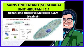 SAINS TINGKATAN 1  21 ORGANISMA UNISEL DAN MULTISEL  KSSM  sainsf1 [upl. by Llehsar]