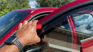 Installing Weathertech Side Window Deflectors [upl. by Annairam718]