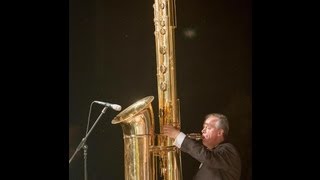 Attilio Berni plays the giant JElle Stainer subcontrabass saxophone [upl. by Mirilla]