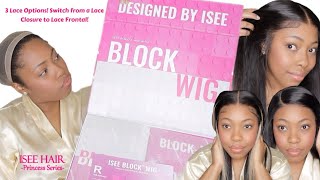 NEW WIG ALERT ISEE HAIR BLOCK WIG DETAILED REVIEW AND INSTALL  WATCH BEFORE BUYING [upl. by Haniraz]