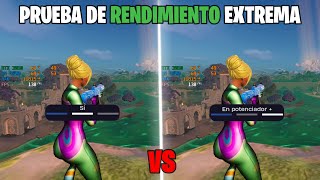 NUEVOS AJUSTE POTENCIADOR VS MODO LATENCIA  PRUEBA DE RENDIMIENTO EXTREMA EN FORTNITE 🚀🚀 [upl. by Anelam]