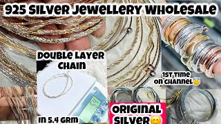 Original Silver Jewellery Wholesale Market 925 Sterling Silver Jewelry Market Chandni Chowk Delhi [upl. by Ardnoek654]