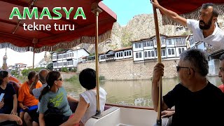 AMASYA TEKNE TURU Yeşilırmak Tekne Turu amasya ferhatileşirin kayamezarı simsim [upl. by Eneres]