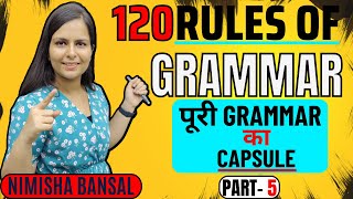 120 RULES OF GRAMMAR  NIMISHA MAM  RULES OF GRAMMAR  ENGLISH GRAMMAR  7 JUNE 2021  PART 5 [upl. by Kathi]