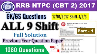 RRB NTPC CBT 2 Previous Year Question Paper  NTPC CBT 2 GK GS Question  GK GS NTPC CBT 2 Class [upl. by Lidia]