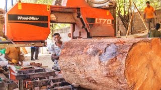 Sri Lanka sawmiller with 8 WoodMizer sawmills [upl. by Diamond]