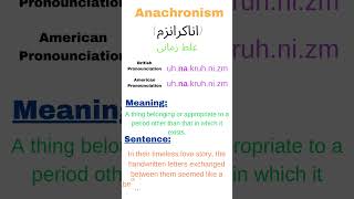 Anachronism meaning vocabulary [upl. by Htessil]