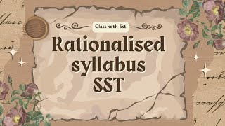 • Rationalised syllabus• Class 10th Sst • Jkbose• [upl. by Phaidra]